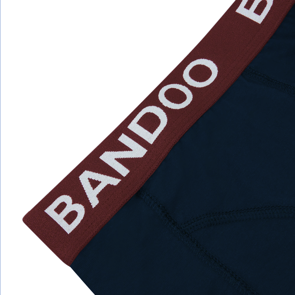 2-Pack Bamboo Boxers - Burgundy + Navy Blue