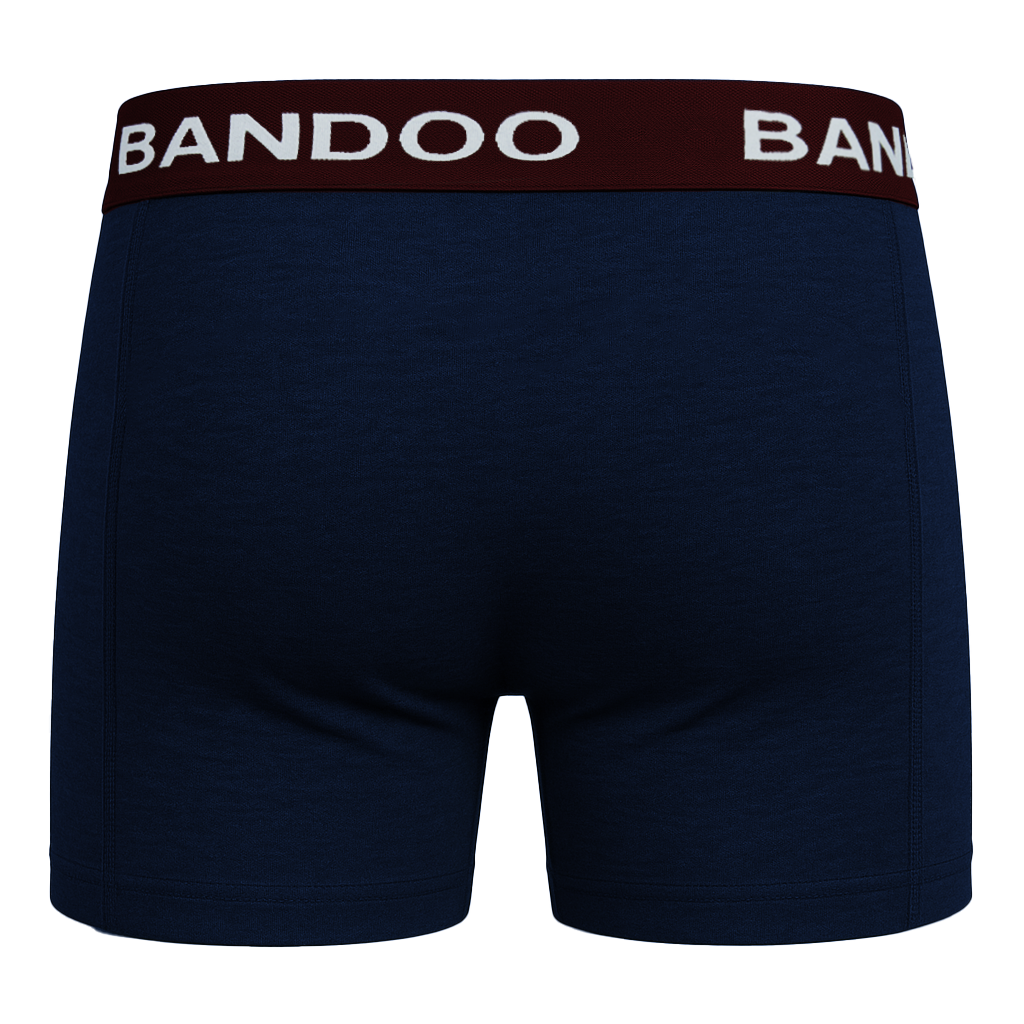 2-Pack Bamboo Boxers - Burgundy + Navy Blue