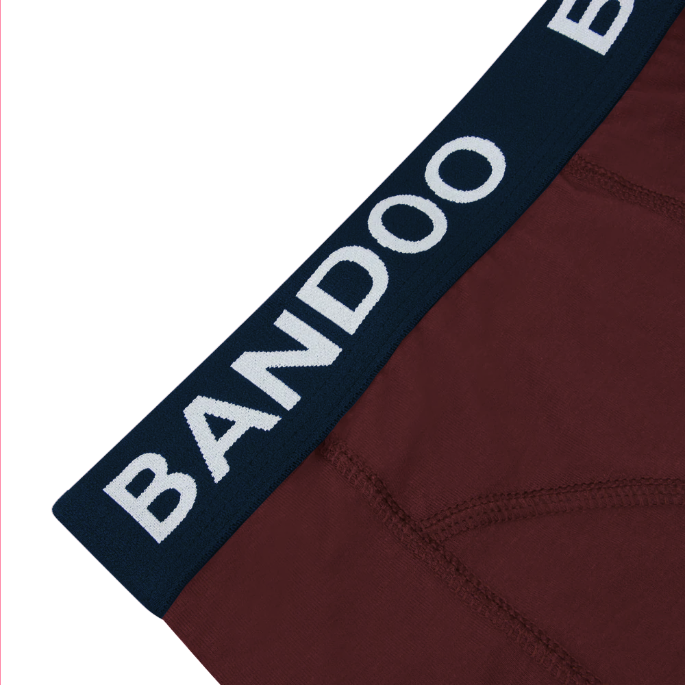 2-Pack Bamboo Boxers - Burgundy + Navy Blue