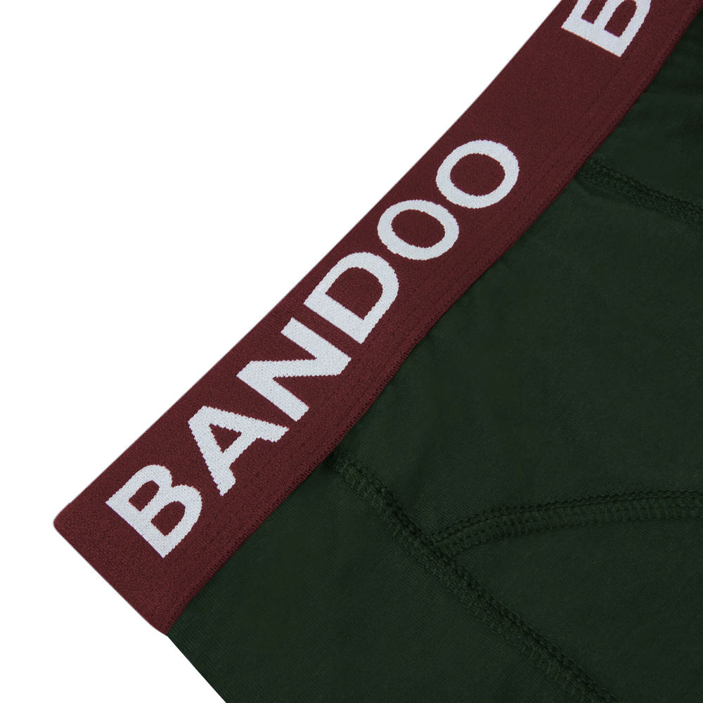 2-Pack Bamboo Boxers - Army Green + Burgundy