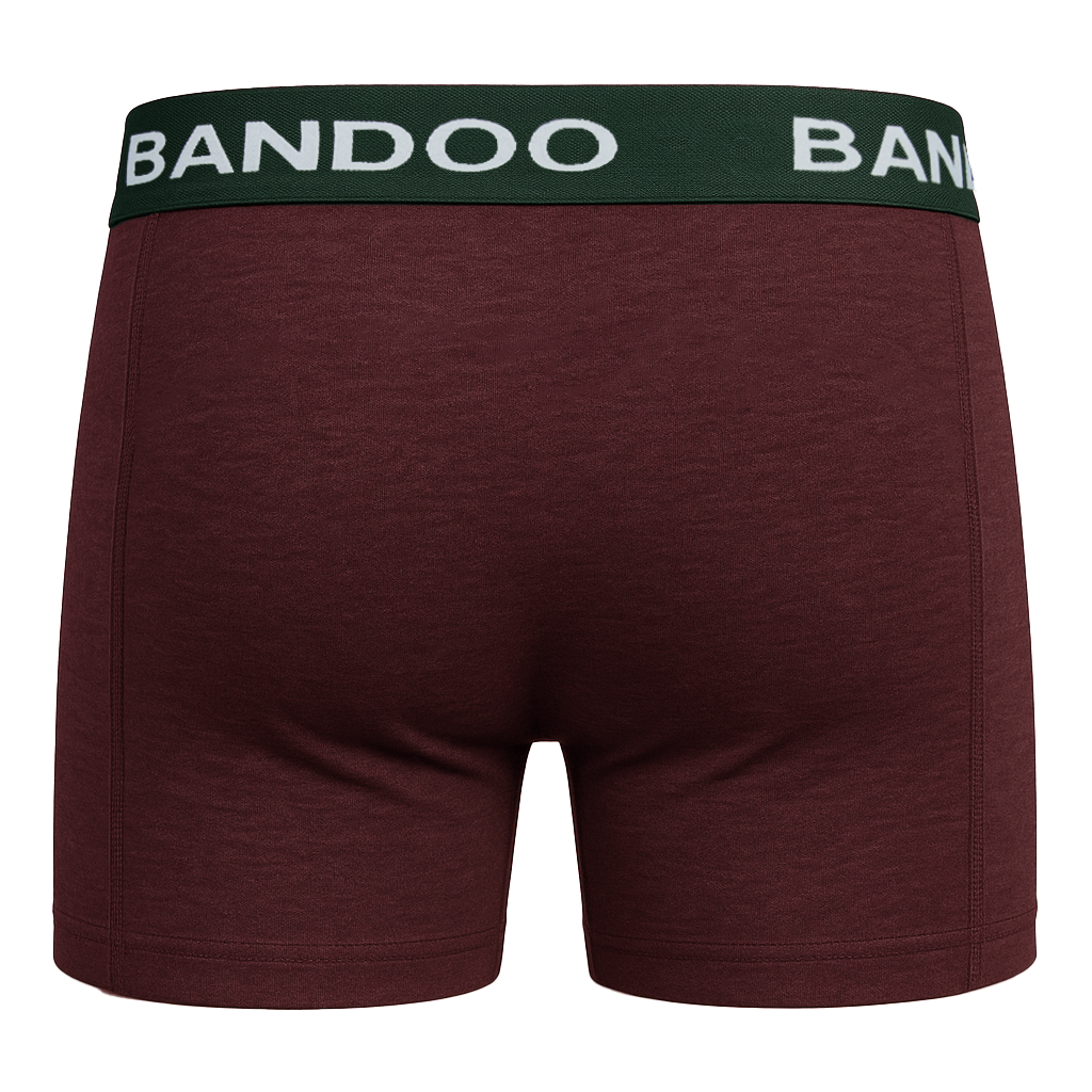 2-Pack Bamboo Boxers - Army Green + Burgundy