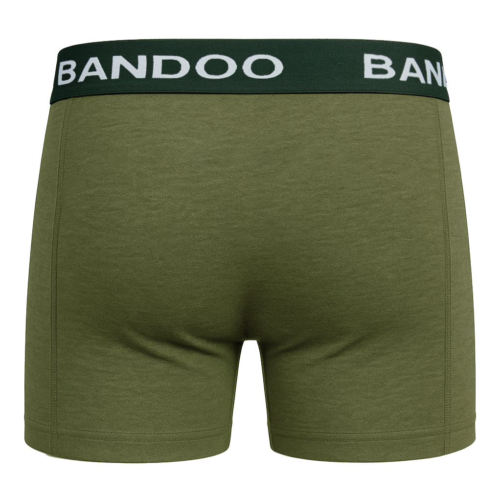 2-Pack Bamboo Boxers - Army Green + Olive Green