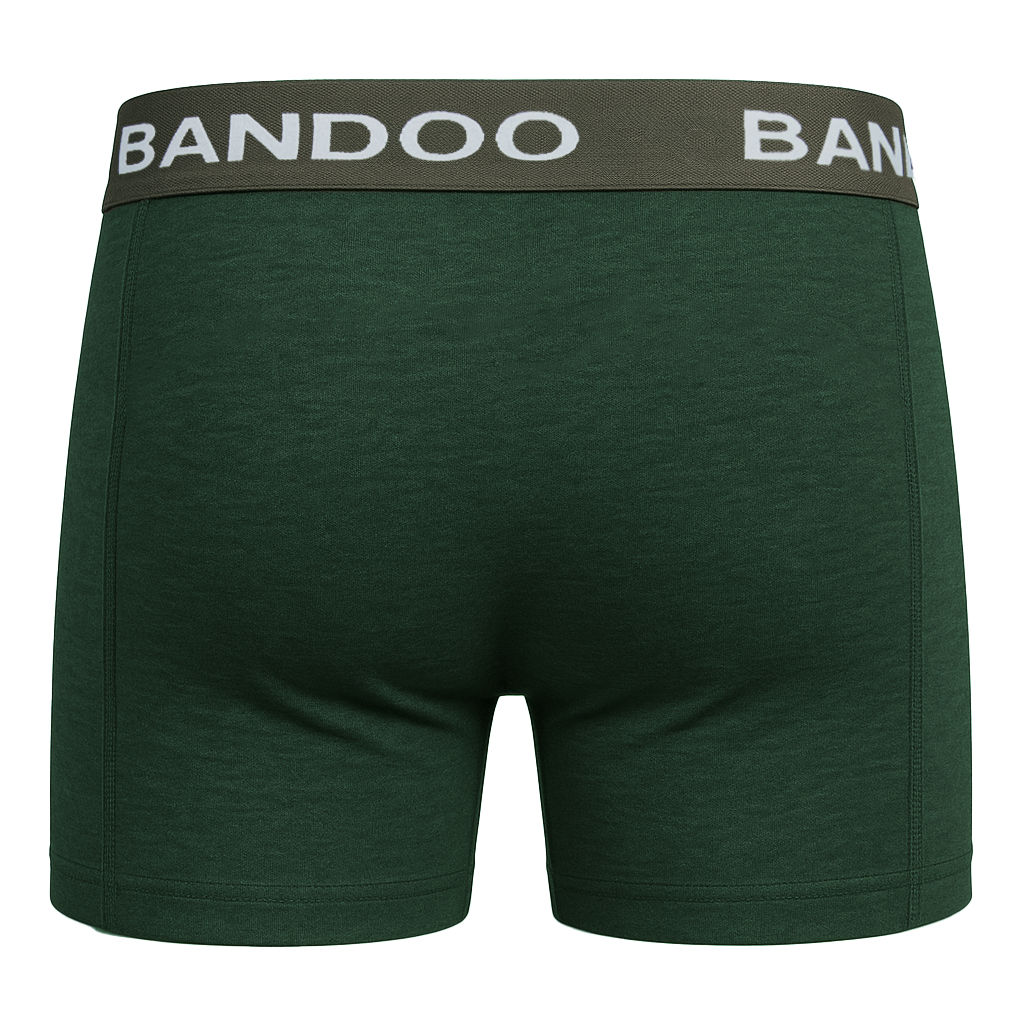 2-Pack Bamboo Boxers - Army Green + Olive Green