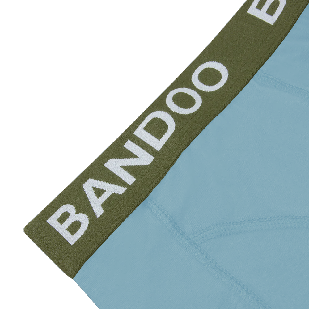 Bamboe Boxershorts – 2-Pack Olijfgroen / Lichtblauw