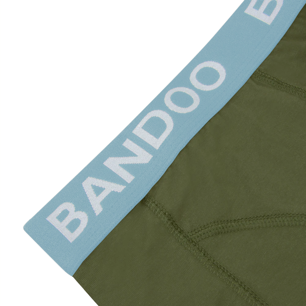 Bamboe Boxershorts – 2-Pack Olijfgroen / Lichtblauw