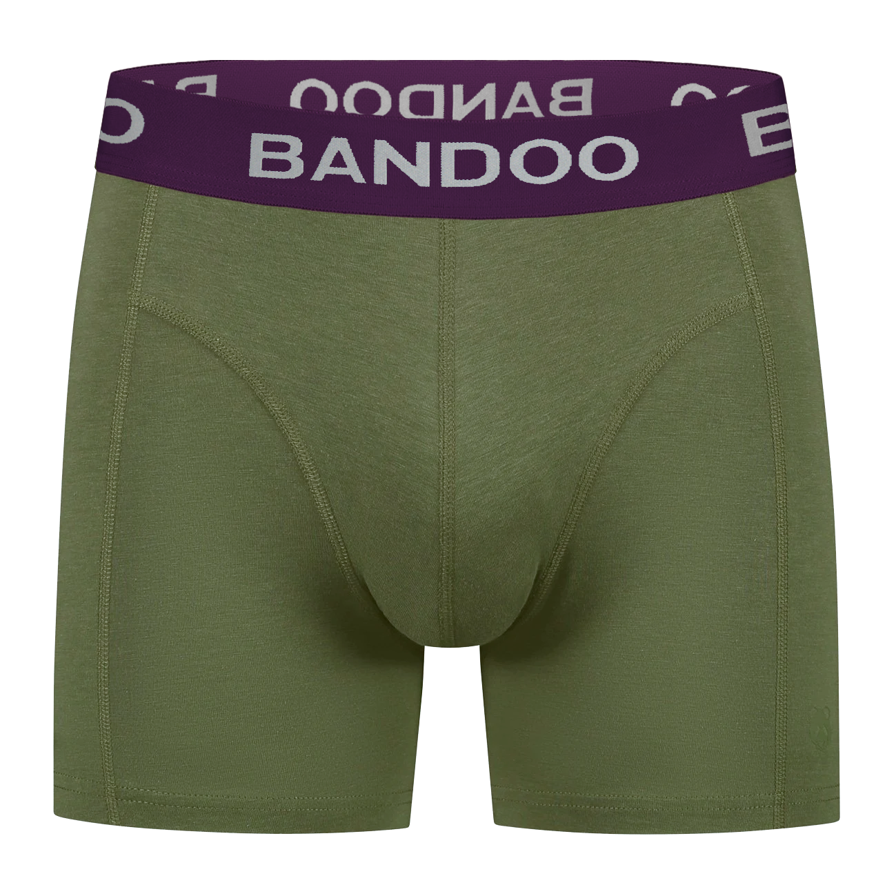 2-Pack Bamboo Boxers - Olive Green + Purple