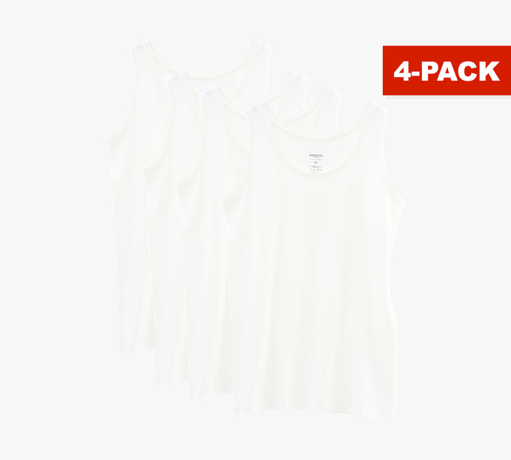 4 x Singlet | White