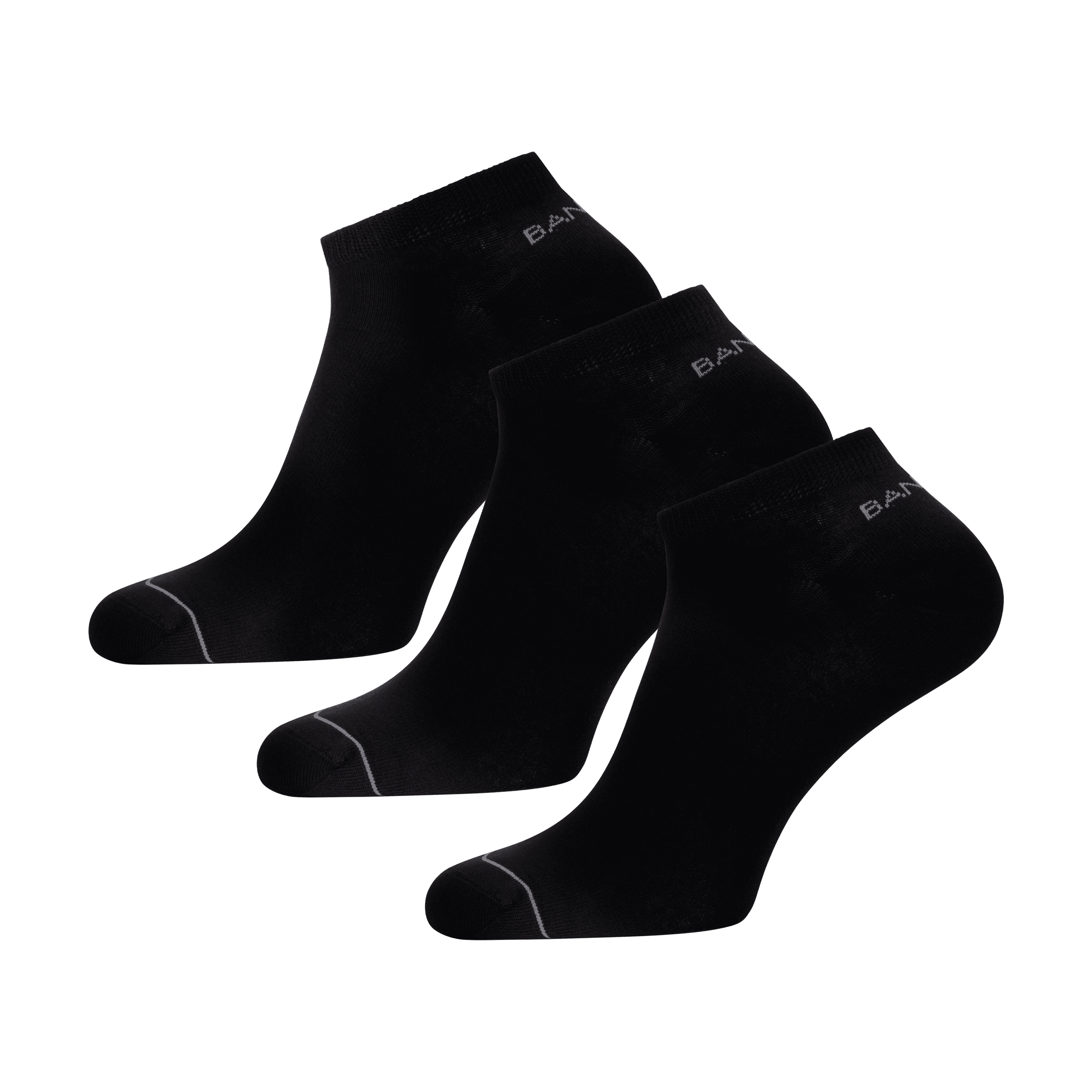 Bamboe Sneakersokken – 3-Pack Zwart