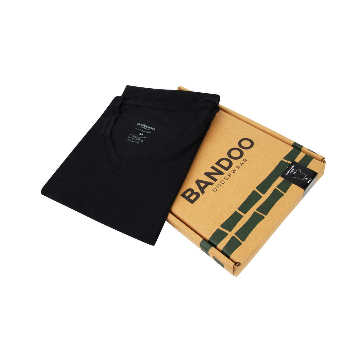 4 x Slim Fit V-Hals | Black