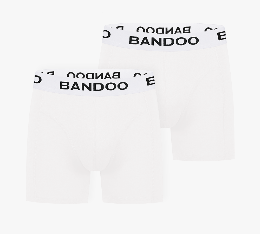 2-Pack Bamboo Boxers - White + White