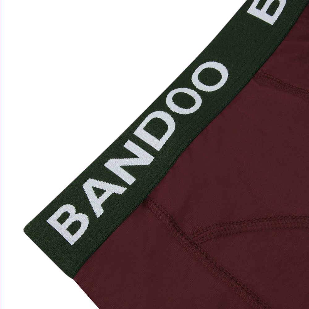 2-Pack Bamboo Boxers - Army Green + Burgundy