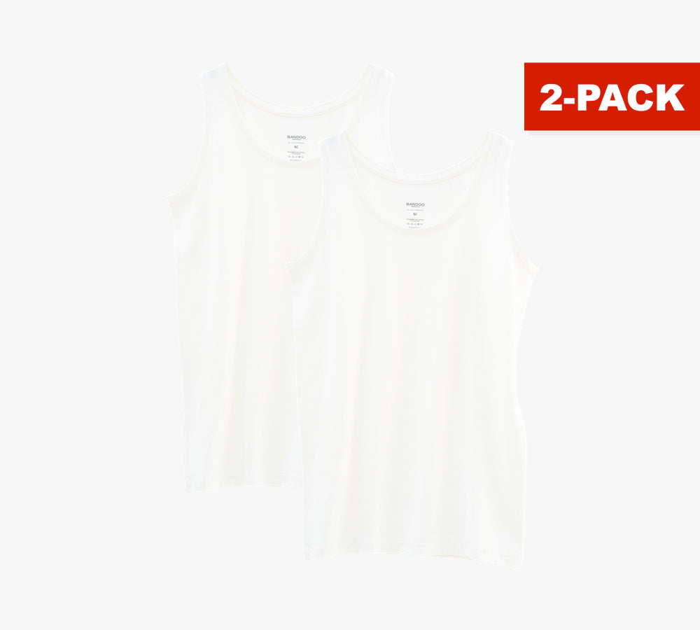2 x Singlet | White