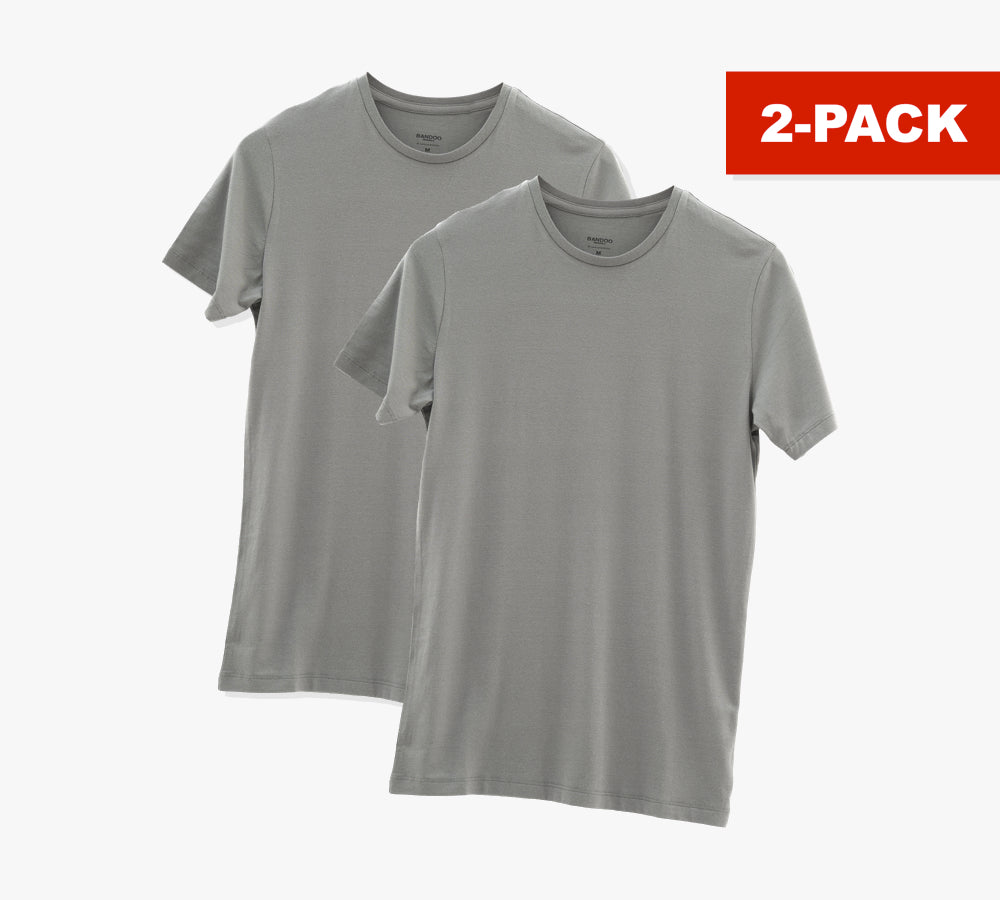 2 x Slim Fit Ronde Hals | Cool Grey