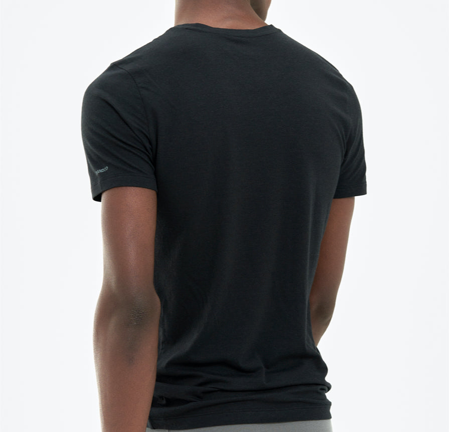 4 x Slim Fit V-Hals | Black