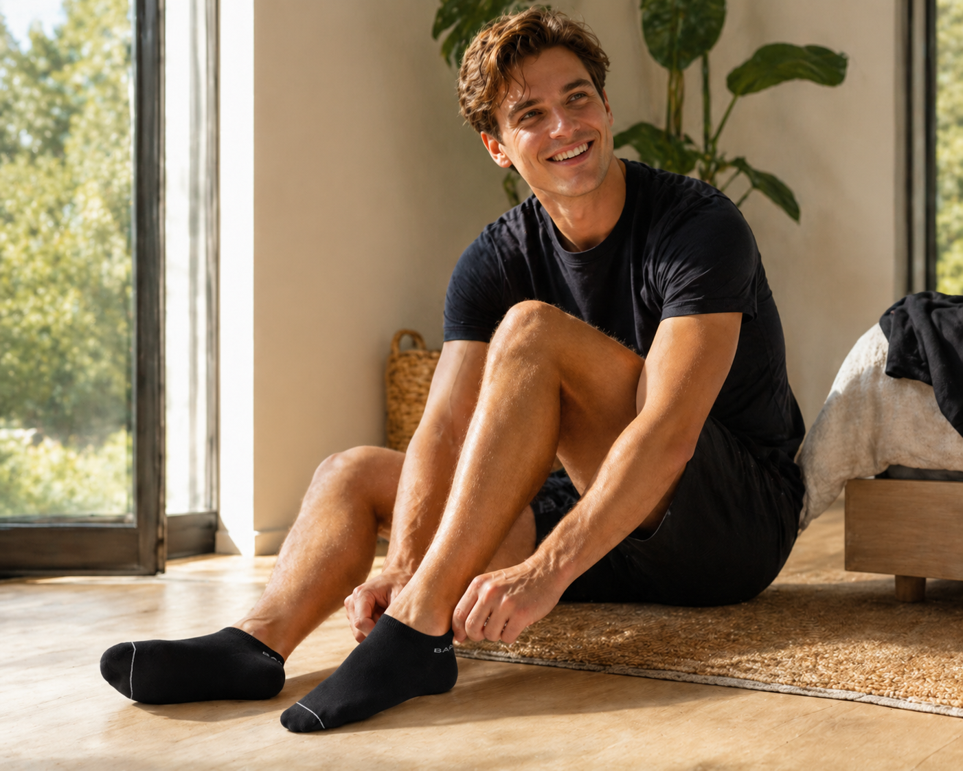 Bamboe Sneakersokken – 3-Pack Zwart